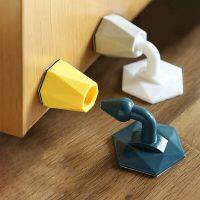 1 Set Silicone Door Suction Crash Pad Punch-free Inhalation-type Door Stop Floor Mute Protective Pad Holder Household Products Decorative Door Stops