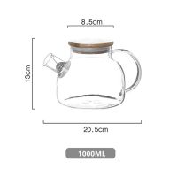 แก้วกาต้มน้ํากาต้มน้ําดอกไม้แก้ว Borosilicate 1 ลิตร / 1.8 ลิตร