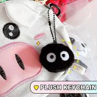 Spirited Away Plush Doll Bag Pendant Keychain Cute Tale Fairy Charm Accessories Briquettes Bags Black Dust For School P6D0