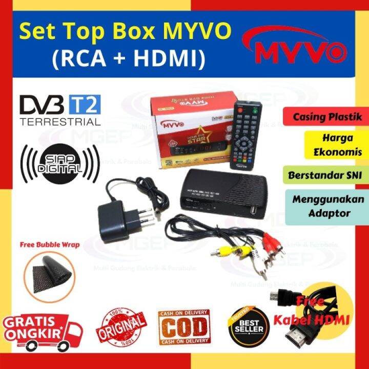 Set Top Box Myvo Star 2 STB DVB T2 Siaran Digital SNI Super Murah ...