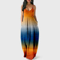 Women Summer Maxi Dresses Bohemian Hippie Beach Long Dress Womens Loose sling Dress Floral Vestidos De Verano Sexy Dress