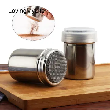 Fypo Stainless Steel Chocolate Sugar Shaker Coffee Dusters Cocoa