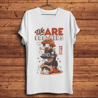 We Are Brothers One Pirate Monkey Lufy Funny Anime Tshirt Men White T Shirt Kawaii