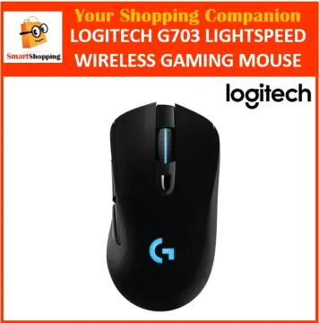 Logitech G703 LIGHTSPEED Wireless Gaming Mouse with HERO 25K Sensor,  LIGHTSYNC RGB, Black