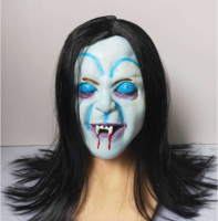 Scary Sadako Goblin Headgear Halloween Masquerade Prop Vinyl Sadako Haunted House Mask