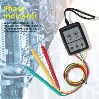 Phase Rotation Tester, SP8030 Digital Phase Rotation Indicator with LED Buzzer and Crocodile Clips Phase Sequence Meter 200 V-480V AC