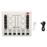 Live Sound Card Professional Sound Mixer เอฟเฟกต์เสียงหลายตัวเปลี่ยนเสียง Mini Sound Mixer Board สำหรับ Live Home K