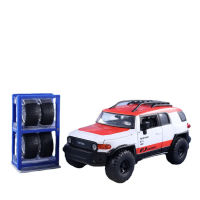 1:24โตโยต้า FJ CRUISER จำลองสูง D Iecast รถโลหะอัลลอยรุ่นรถของเล่นเด็กของขวัญคอลเลกชัน J39