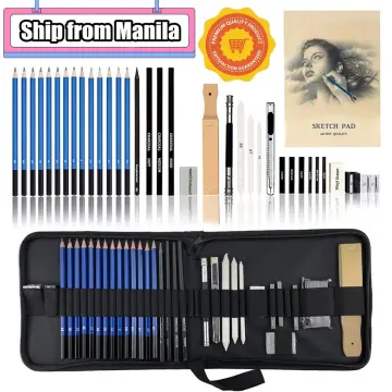 Professional 50Pcs Art Set Sketching Drawing Pencil Charcoal