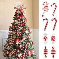 【LZ】☫  Big Candy Cane Christmas Canes Christmas Tree Decorations For Home Party New Year Christmas Xmas Tree Hanging Ornaments 2021