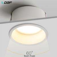 [DBF]No Flickering Deep Glare LED COB Recessed Downlight 5W 7W 12W 15W Round White Ceiling Spot Lights for Aisle Pic Background  by Hs2023