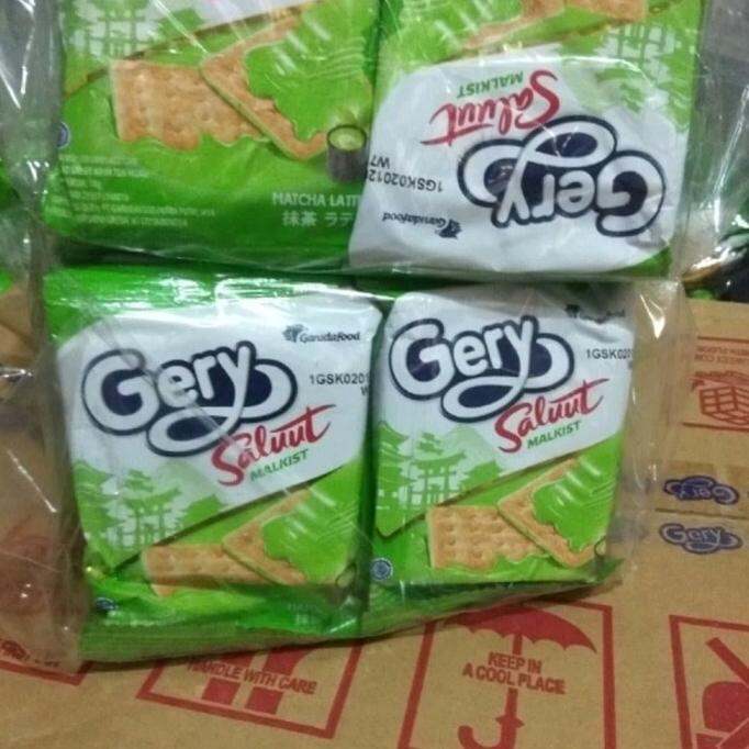 Gery Salut Malkist Matcha / Salut Matcha Renceng/biskuit kaleng/biskuit