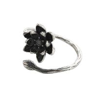 925 silver silver lotus ring ancient Thai national wind restoring ancient ways female in huai ring finger ring female atmosphere —D0517