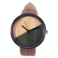 VANSVAR Brand Women Watch Luxury Imitation Wooden Watch Vintage Leather Quartz Wood Color Watch V128