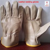 high quality leather work gloves C grade cowhide Welding gas cutting Polished protection gloves Oil resistant working glove