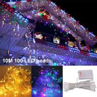 ไฟราวแอลอีดีที่ทำงานโดยแบตเตอรี่ LED 33ft 100 LED ไฟสายแบบเทพนิยายใช้แบตเตอรี่รูปดาวไฟประดับสวยงามคริสมาสต์แบบโคมไฟแบบเชือกระยิบระยับ