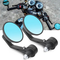 1Pair 78" 22mm Universal Aluminium Motorcycle mirrors side rearview Round specchietti moto bar end retroviseur moto