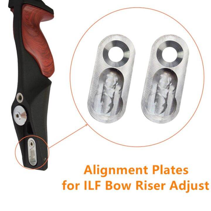 2setS Alignment Plates Limb Screws for 17" ILF CNC Recurve Bow Riser