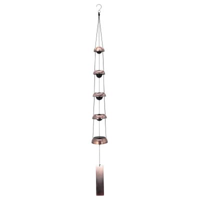Bell Wind Chimes Temple Wind Bell with 5 Bells,Feng Shui Wind Chime for Home Yard Outdoor Decoration Memorial Wind Chime