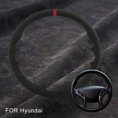 [HOT CPPPPZLQHEN 561] DIY Car Streeing Wheel Cover สำหรับ Hyundai Elantra 3 Elantra 3 Sport Avante I30 (Tourer) หนังนิ่มถักเปียสำหรับพวงมาลัยลื่น