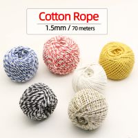 70M/Roll Cotton Bakers Twine String Cord Rope Two-color Cotton Craft Twine Home Textile Gift Packaging Christmas Wedding Decor 【hot】niloli