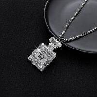 Fashion European and personality shining perfume bottle necklace simple fashion pendant hip-hop gift