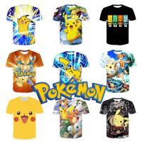 ✗ Squirtle Bulbasaur Charizard Pikachu Pokemon Charmander Summer T shirt T shirt Tees Men Outerwear Tops Oversized Short Thin