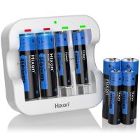 3500mWh AA 1100mWh AAA Lithium Rechargeable Battery 4 Slot Charger Constant Output 1.5V 1200 Cycles Flashlights