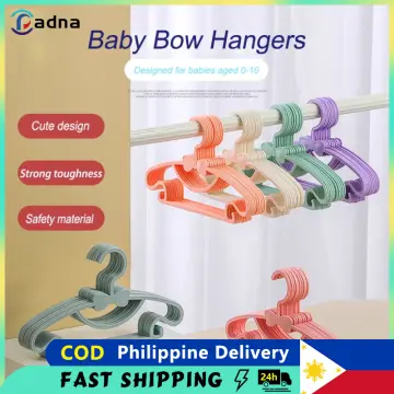 10Pcs Baby Hangers Kids Clothes Hanger Bow Hanger Children Coats Hanger  Drying Rack For Baby Kids