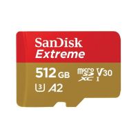 SanDisk Extreme microSDXC, SQXAV 512GB, V30, U3, C10, A2, UHS-I, 190MB/s R, 130MB/s W, 4x6, Lifetime Limited ME6-000955 การ์ดความจำ