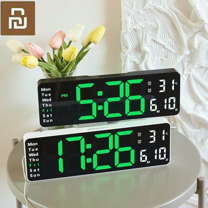 {Little monster} Xiaomi Mijia Large Digital Wall Clock Temp Date Week