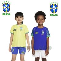 shot goods 2022 Brazil World Cup Kids Jersey Home Away Jersey Soccer Football Jersey ChildrenT-shirt Fan Version Top Quality