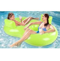 ห่วงยางนั่งคู่ พร้อมที่พิงหลัง Inflatable double floating island ring Pool Float