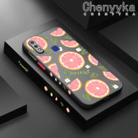 เคส Chenyyka สำหรับ VIVO V11i Z3 Z3i เคสโทรศัพท์ลายการ์ตูนส้มบางกันกระแทกผิวเกล็ดน้ำแข็งเคสขอบสี่เหลี่ยมซิลิโคนนิ่มคลุมทั้งหมดเคสป้องกันเลนส์กล้อง