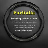 wenminr Car PUleather For Puritalia Steering Wheel Cover Genuine Leather Carbon Fiber Berlinetta