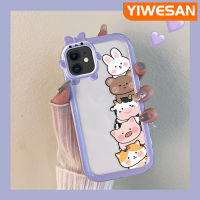 YIWESAN เคสสำหรับ iPhone 12 iPhone 12 12 Pro Max,เคสตุ๊กตาการ์ตูนน่ารักรูปโบว์ซอฟท์มอนสเตอร์น้อยกันกระแทกทนต่อการขีดข่วนเคสโทรศัพท์โปร่งใสฝาครอบป้องกันซิลิก้าเจล TPU เลนส์กล้องถ่ายรูป