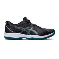 Asics รองเท้าเทนนิสผู้ชาย Solution Swift FF | Black/Misty Pine ( 1041A298-001 )