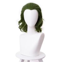 JOY&amp;BEAUTY Hair Joker Cosplay Wig Arthur Fleck Joker Wig Curly Green Synthetic Hair Horror Scary Clown Cosplay Prop wig Wig  Hair Extensions Pads