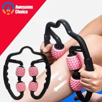 「nebulia shop」U Shape Trigger Point ลูกกลิ้งนวดสำหรับเนื้อเยื่อกล้ามเนื้อแขนขาสำหรับฟิตเนสยิมโยคะพิลาทิสกีฬา4ล้อ