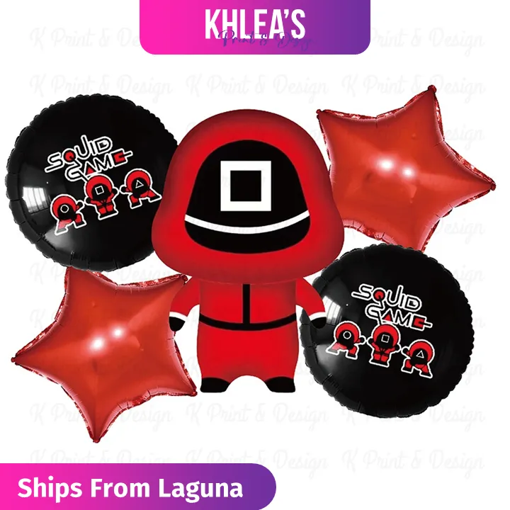 Squid Game Birthday Party Theme Balloon Set 5pcs Set | Lazada PH
