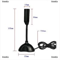 【GrandLa】USB Stand Mini Desktop Studio Speech Microphone MIC for PC Laptop Netbook