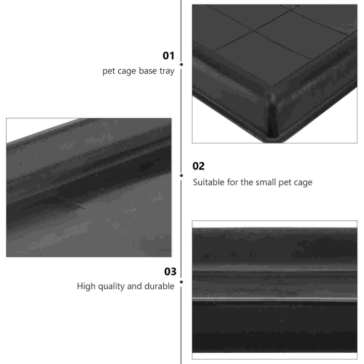 1ชิ้นพลาสติกกรงสัตว์เลี้ยงฐานถาดแมวสุนัขกระต่ายกรงเซ่อถาดกรงอุปกรณ์เสริม
