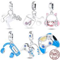 Fit Pandora Bracelet Bead New in 925 Sterling Silver Music Headphones Heart Series Charms DIY Jewelry For Women Gift Hot Sale