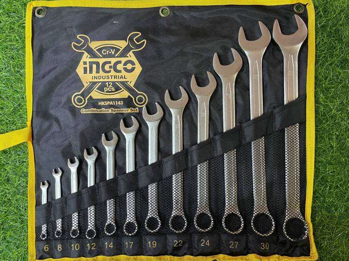 Ingco 12pcs Combination Spanner Set 6 32mm Hkspa1143 Lazada Ph