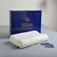 พร้อมส่ง Hilton หมอนหนุนเพื่อสุขภาพ หมอนยางพารา โรงแรม 5 ดาว มี 2 ระดับ แถมกล่อง Orthopedic Latex Memory Foam Massage Pillow Neck Support - Health Pillow