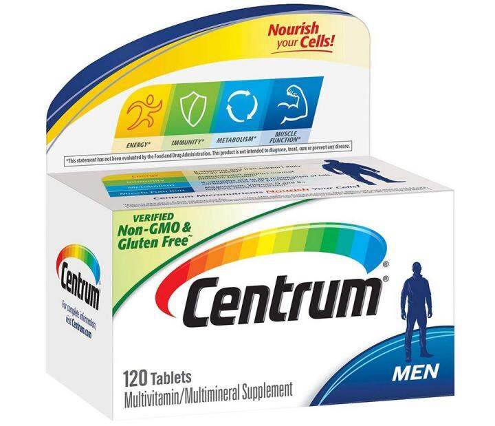 Centrum Men Multivitamin / Multimineral Supplement with Vit D3, 120 tabs exp Jan 2023 Lazada PH