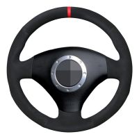 Car Steering Wheel Cover Genuine Leather Suede For Audi A2 8Z A3 8L Sportback A4 B6 Avant A6 C5 A8 D2 TT 8N S3 S4 RS 4 RS 6