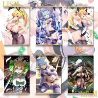 1ชิ้นอะนิเมะมังงะผนังโปสเตอร์ดาบศิลปะออนไลน์ Leafa Suguha Sinon Shino ไม้แขวนเลื่อนผ้าใบภาพวาด