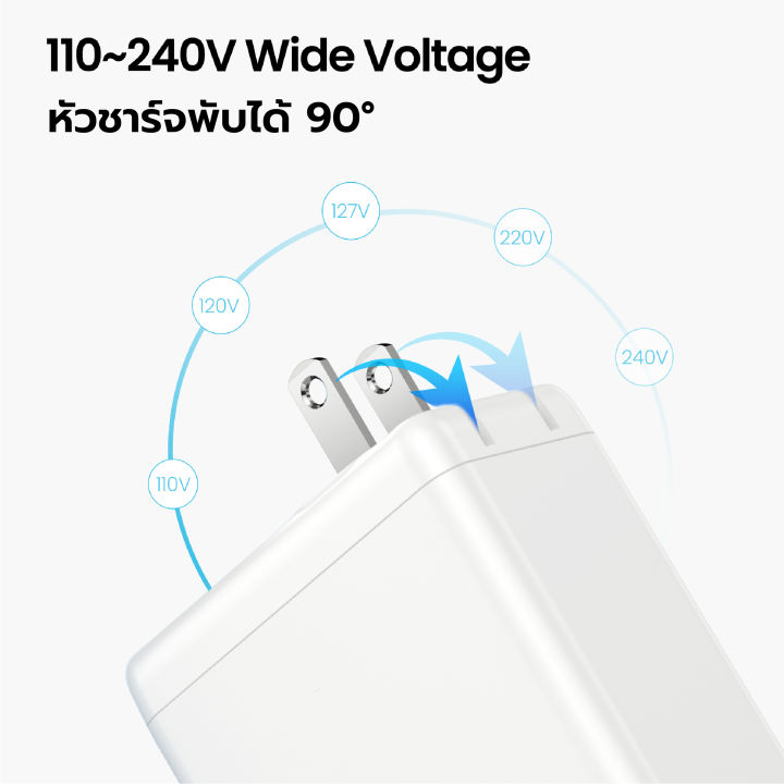 สินค้าใหม่-alpha-x-หัวชาร์จเร็ว-alc-pd65w-adapter-fast-charger-จ่ายไฟ-pd65w-รับประกันสินค้า-1-ปี