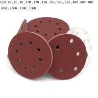 5 Inch 125mm 8 Hole Sanding Discs 40 - 2000 Grit Hook and Loop Round Sandpaper Disc Orbital Sander Pad for Polishing Wood Metal Cleaning Tools